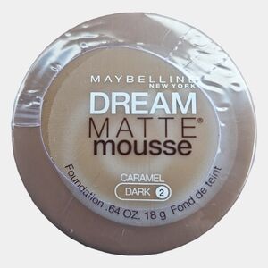 Maybelline Dream Matte Mousse Foundation Caramel Dark #2 New/Unsealed